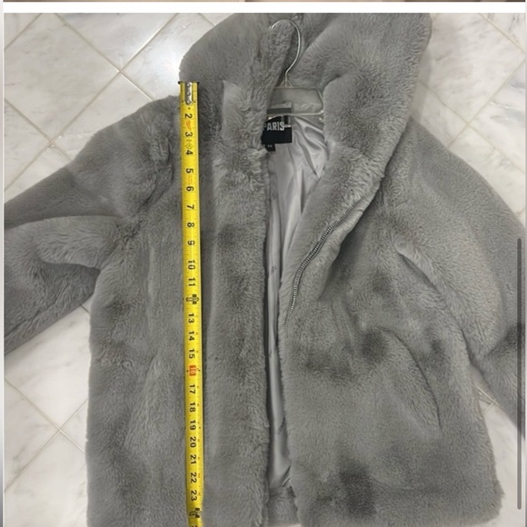 Apparis Milly grey faux fur hooded jacket size XS - Picture 2 of 4